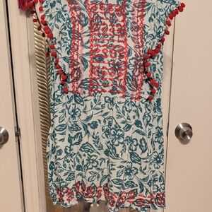 Savanna Jane Teal and White Floral Dress